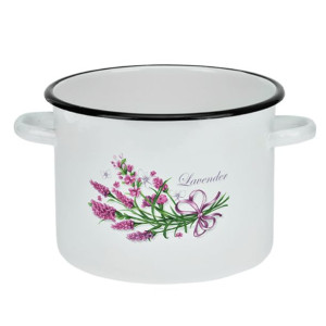 Garnek zdobiony motywem lawendy 5,5l