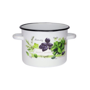 Garnek emaliowany ZIOŁA 4,5l