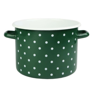 Garnek emaliowany POLKA zielony 5,5l