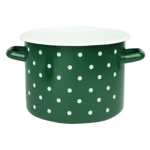 Garnek emaliowany POLKA zielony 4,5l