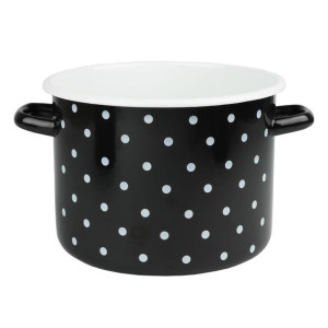Garnek emaliowany POLKA czarny 5,5l