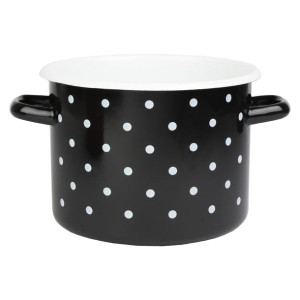Garnek emaliowany POLKA czarny 4,5l