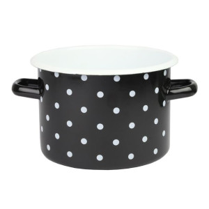 Garnek emaliowany POLKA czarny 3l