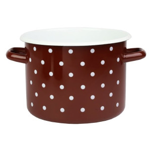 Garnek emaliowany POLKA bordowy 4,5l