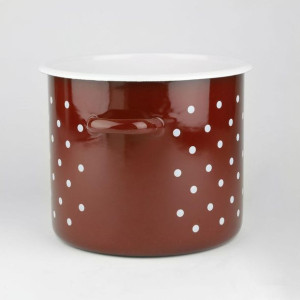 Garnek emaliowany Polka bordowy 7 l