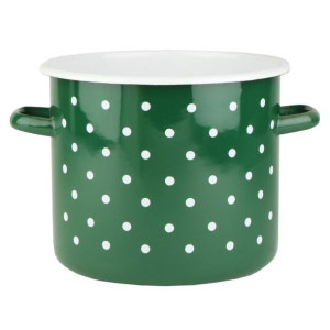 Garnek emaliowany Polka szmaragdowy 7 l
