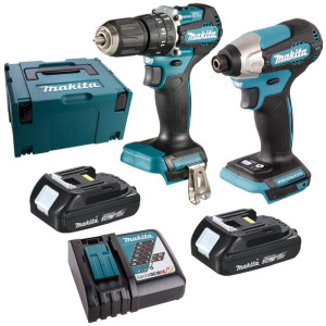 Wkrętarka + zakrętarka 2x2Ah 18V Makita DLX2414AJ