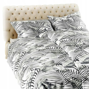 Szara Pościel Flanelowa Bawełna 160x200 Jungle