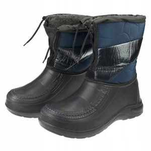 Kalosze damskie buty piankowe ocieplane Flo Czarne 38