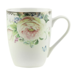 Kubek porcelanowy PRIMA DECO Dzika róża 320 ml