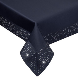 obrus dekoracyjny SZMARAGD 320x140 granat + złoto