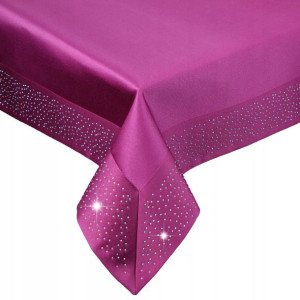 obrus dekoracyjny SZMARAGD 400x140 fiolet cyrkonie