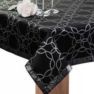 obrus dwustronny plamoodporny MODERN 200x140 czarn