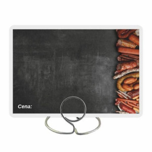 Cenówki laminowane (65x95)- obrazek WĘDLINY czarny - 50 szt.