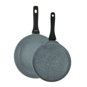 Zestaw patelni granitowych TOPFANN: do naleśników 26 cm + patelnia 28 cm