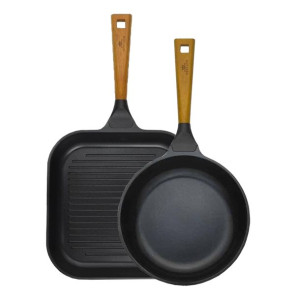 Zestaw patelni GERLACH Natur grillowa 28 cm + patelnia 24 cm
