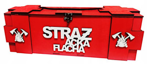 Skrzynka Strażacka Flacha Na Alkohol Prezent Urodziny Dla Strażaka