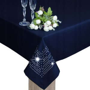 obrus PANAMA DECOR dżety 400x140 granat