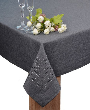 obrus PANAMA DECOR dżety 400x140 plamoodporny graf