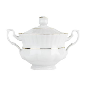 Cukiernica porcelanowa CHODZIEŻ Iwona złoty pasek 300 ml