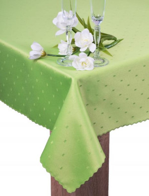 obrus PLAMOODPORNY 240x140 zielony wzór XV AGMAR