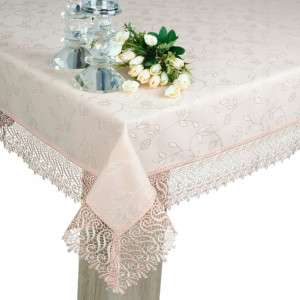 Obrus plamoodporny GIPIURA beż OWAL350/140 t107
