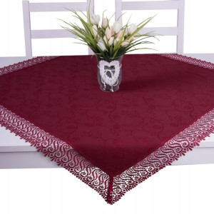 Obrus plamoodporny GIPIURA bordo 90x160 kwiat