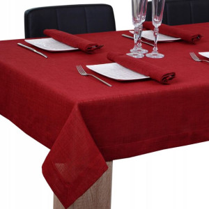 obrus plamoodporny gładki ASIA 260x140 bordowy