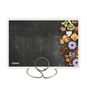 Cenówki czarne laminowane "CUKIERNIA" -50 szt.