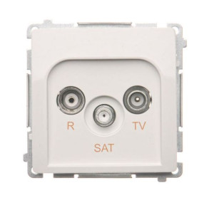 Basic Gniazdo antenowe R-TV-SAT końcowe BMZAR-SAT1.3/1.01/1 białe