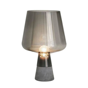 Lampka Nocna Biurkowa Stołowa Szara Designerska
