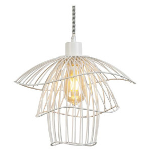 Lampa wisząca sufitowa skandynawska biała E27