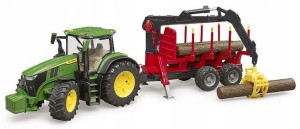Bruder 03154 John Deere 7R 350 Z Przyczepą Z Żuraw