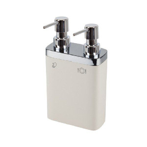 Dozownik do Mydła i Płynu Viva 300 + 600 ml Duo kolor Beżowy