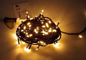 Lampki świąteczne 100 LED ciepły biały IP44 bez zasilacza