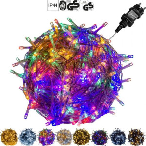 Lampki świąteczne 200 LED 20 m kolorowe IP44