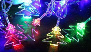 Lampki świąteczne choinki kolorowe migające 28 LED 5 m IP20
