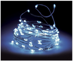 Lampki na druciku 100 LED świąteczne 5m dekoracyjne IP20 zimne białe