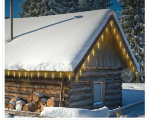 Lampki dekoracyjne świąteczne Sople 40 LED 20 sopli ciepły biały 5,7m Timer