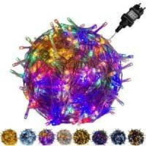Lampki choinkowe 50 LED kolorowe IP44 sieciowe