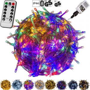Lampki choinkowe 400 LED 40 m kolorowe IP44 Programator Pilot