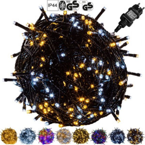 Lampki choinkowe 50 LED ciepły/zimny biały IP44 10m