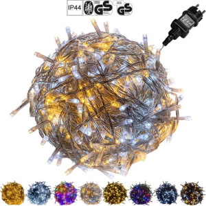 Lampki choinkowe 200 LED 20 m ciepłe/zimne białe IP44