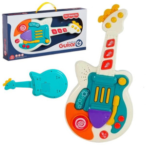 Gitara Dla Dzieci Zabawka Odgłosy Zwierząt Melodie Mały Muzyk 898-9077