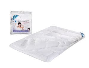 Kołdra antyalergiczna 160x200 Med Comfort 1,20 kg biała 100% microfibra AMW
