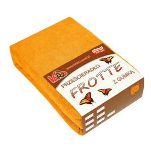 Prześcieradło frotte z gumką 90x200 pomarańczowe 050 grube 200g/m2 KARO