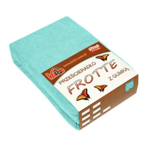 Prześcieradło frotte z gumką 120x200 miętowe 054 grube 200g/m2 KARO