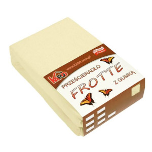 Prześcieradło frotte z gumką  60x120 kremowe 003 grube 200g/m2 KARO