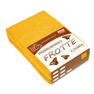 Prześcieradło frotte z gumką  60x120 musztardowe słoneczne 005 grube 200g/m