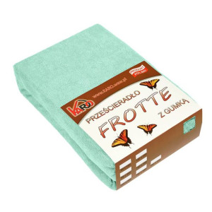 Prześcieradło frotte z gumką  60x120 pistacjowe 014 grube 200g/m2 KARO